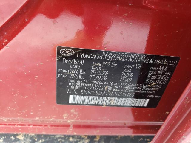 2021 HYUNDAI SANTA FE C 5NMS5DAL2MH315463