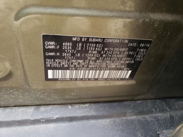 4S4BSAFC2K3376612 Subaru Outback 2.5i Premium