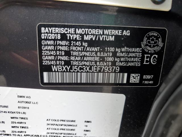 2018 BMW X2 XDRIVE2 - WBXYJ5C3XJEF79379