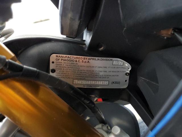 2021 APRILIA RS 660 ZD4KSUA09MS000389