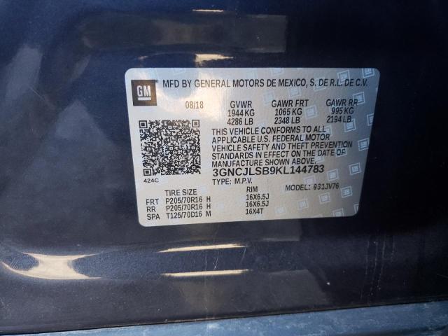 2019 CHEVROLET TRAX 1LT - 3GNCJLSB9KL144783