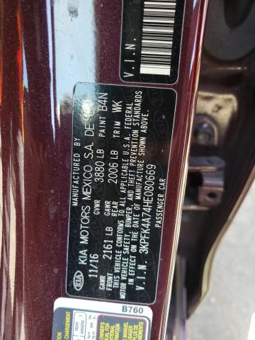 3KPFK4A74HE080669 KIA FORTE LX