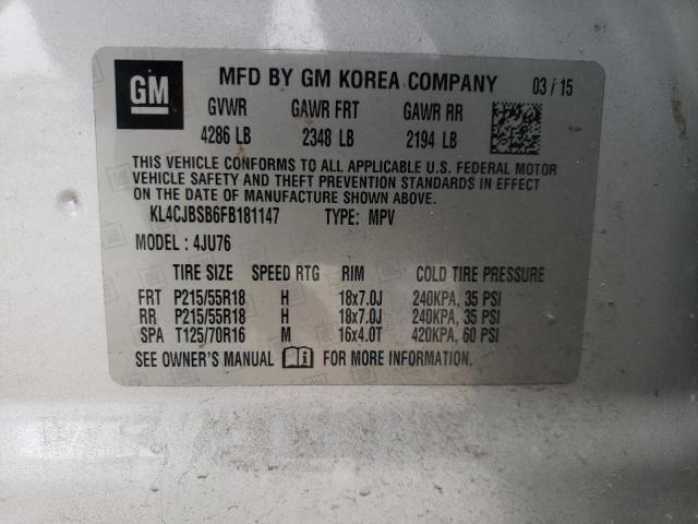2015 BUICK ENCORE CON - KL4CJBSB6FB181147