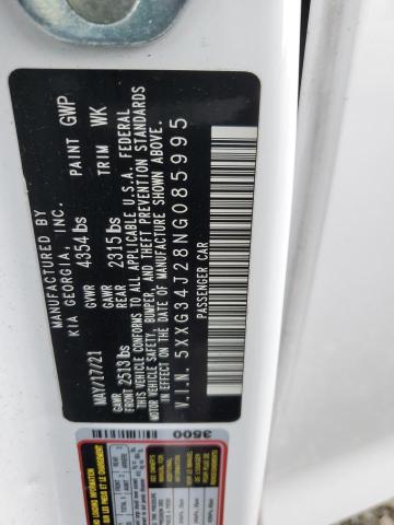 5XXG34J28NG085995 KIA K5 EX