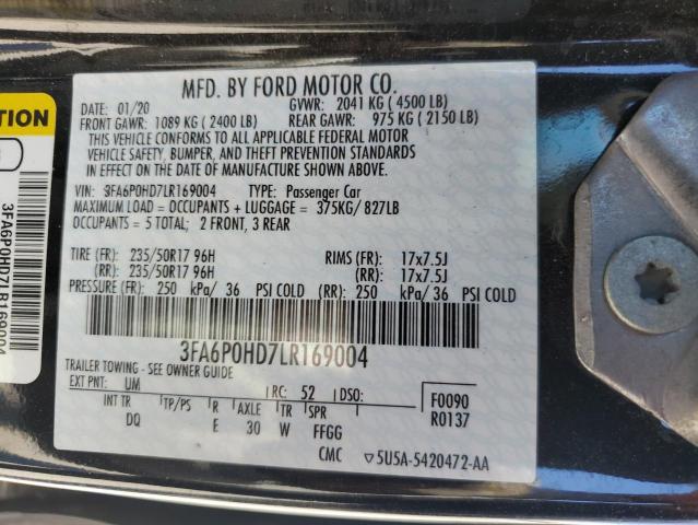 3FA6P0HD7LR169004 Ford FUSION SE