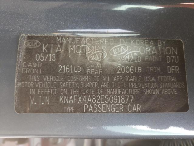 KNAFX4A82E5091877 KIA FORTE EX