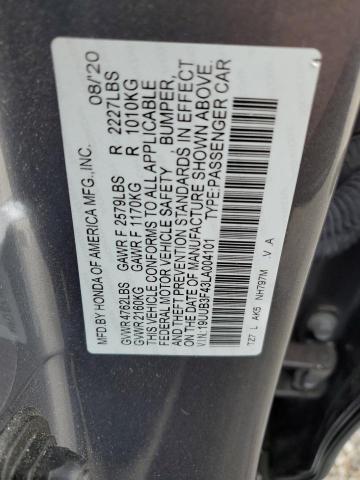 2020 ACURA TLX TECHNO - 19UUB3F43LA004101
