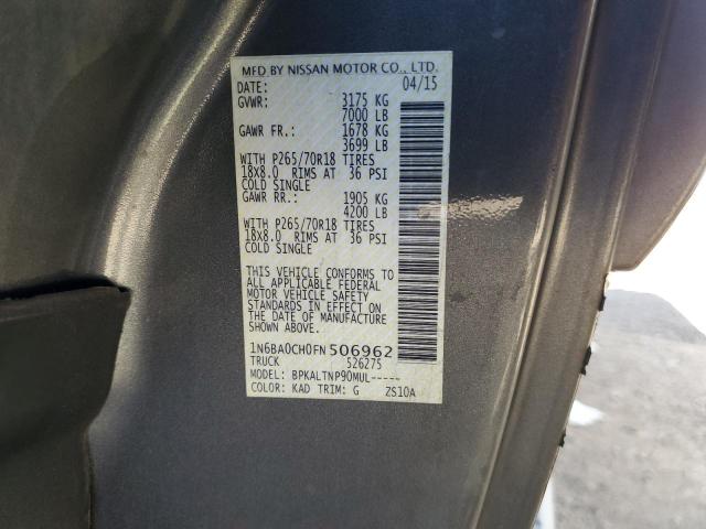 1N6BA0CH0FN506962 Nissan TITAN S