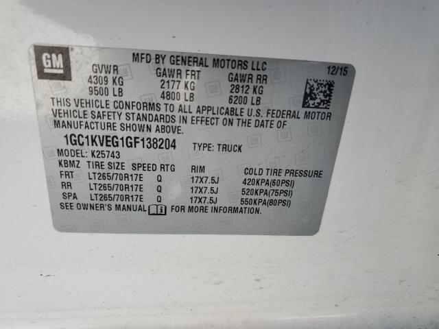 2016 CHEVROLET 2500 - 1GC1KVEG1GF138204