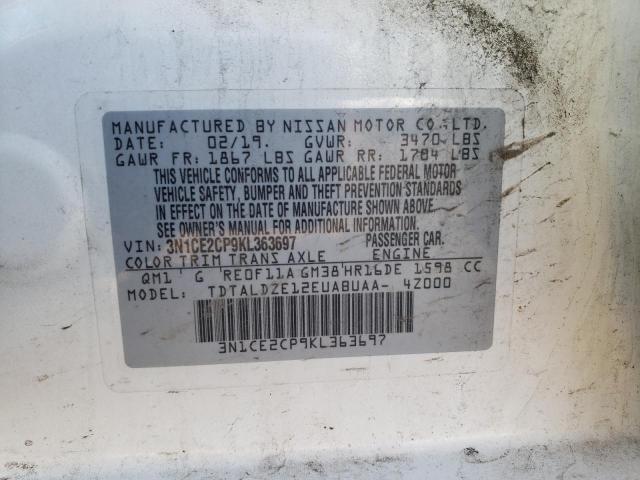 3N1CE2CP9KL363697 Nissan Versa Note S