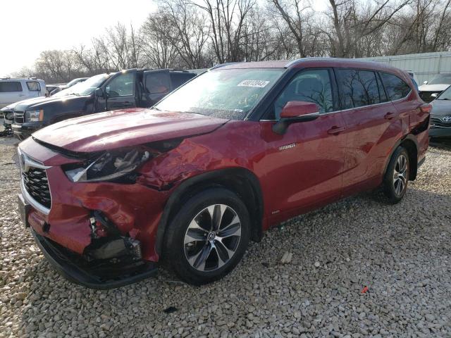 Salvage cars for sale from Copart Franklin, WI: 2021 Toyota Highlander Hybrid XLE