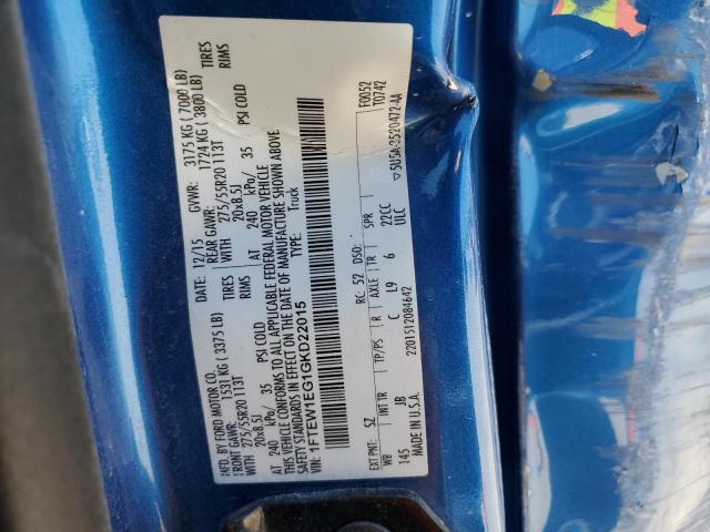 1FTEW1EG1GKD22015 Ford F150 Supercrew
