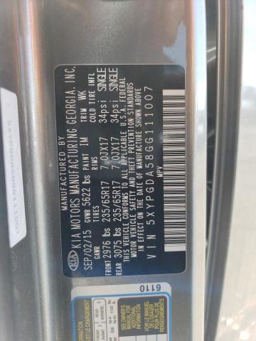 5XYPGDA58GG111007 KIA SORENTO LX