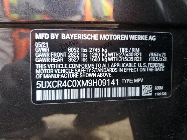 5UXCR4C0XM9H09141 BMW X5 Sdrive 40i