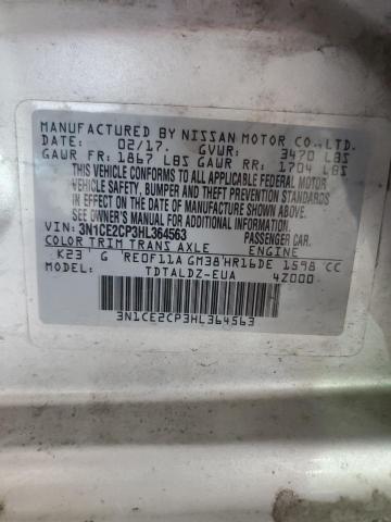 3N1CE2CP3HL364563 Nissan Versa Note S