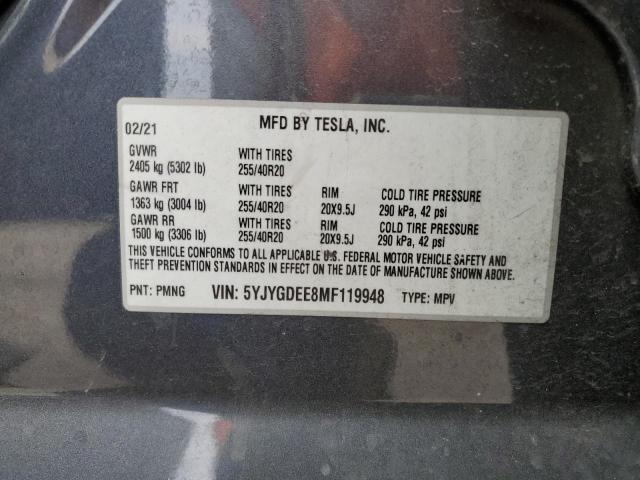5YJYGDEE8MF119948 Tesla Model Y