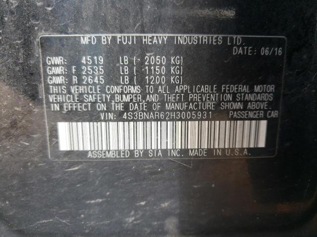 4S3BNAR62H3005931 Subaru Legacy Sport
