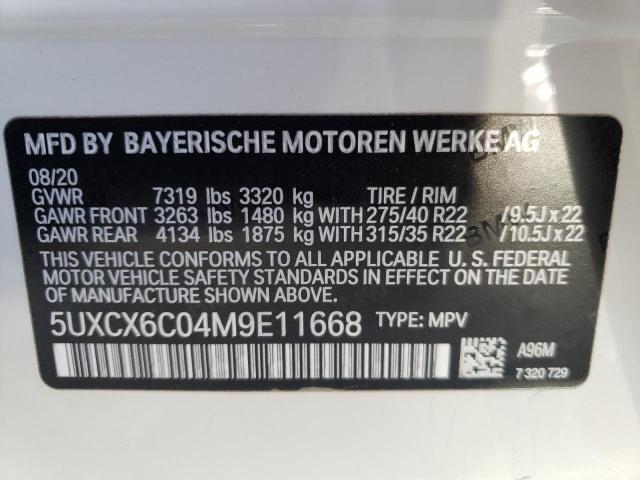 5UXCX6C04M9E11668 BMW X7 M50i