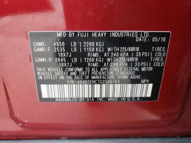 4S4BSENC7G3346764 Subaru Outback 3.6r Limited