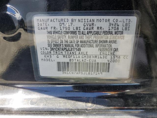 3N1CN7AP5JL817149 Nissan VERSA S