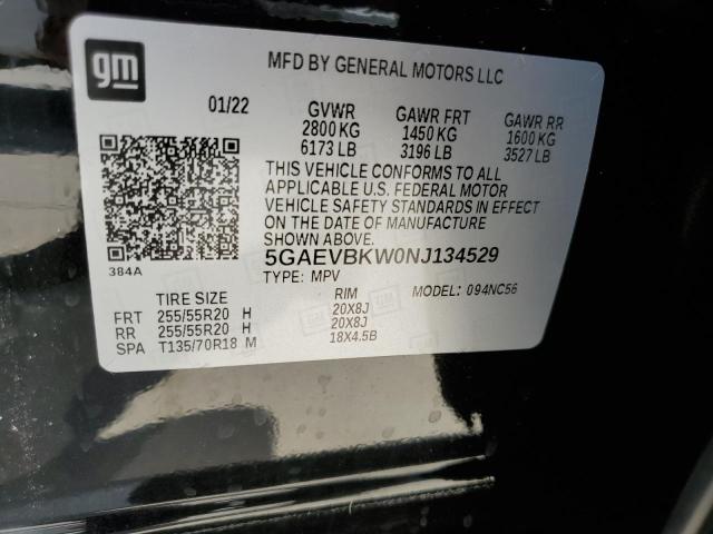 2022 BUICK ENCLAVE PR - 5GAEVBKW0NJ134529