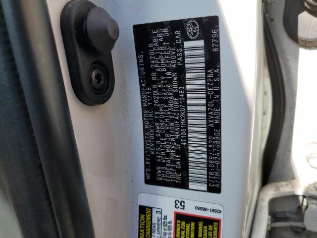 4T1B61HK2KU710480 Toyota CAMRY XSE