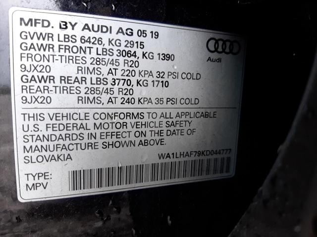 VIN WA1LHAF79KD044777 2019 Audi Q7, Premium Plus no.14