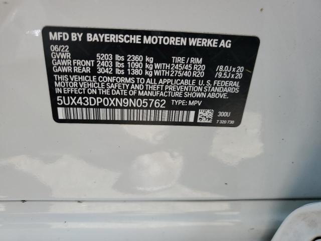 5UX43DP0XN9N05762 2022 BMW X3, photo no. 13