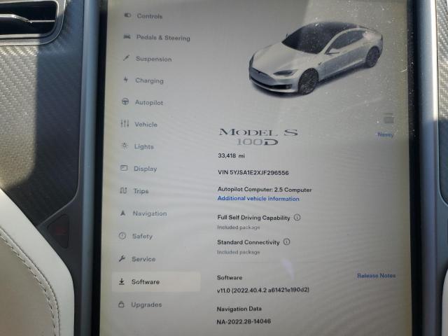 5YJSA1E2XJF296556 Tesla MODEL S