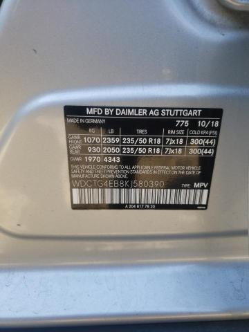 2019 MERCEDES-BENZ GLA 250 - WDCTG4EB8KJ580390