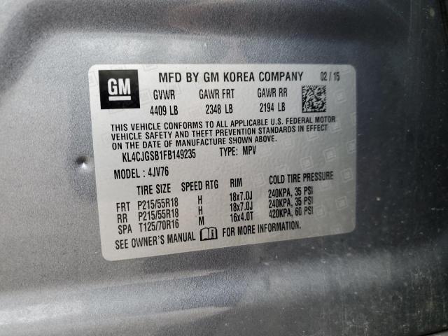 KL4CJGSB1FB149235 | 2015 BUICK ENCORE