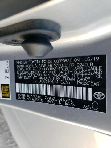 JTDKARFPXK3110635 Toyota PRIUS PRIME