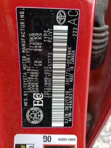 2015 TOYOTA COROLLA L - 2T1BURHE1FC457772