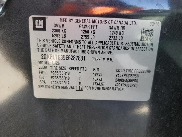 2GKFLTE39E6287881 GMC Terrain Slt