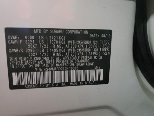 2020 SUBARU ASCENT TOU - 4S4WMARD2L3410386