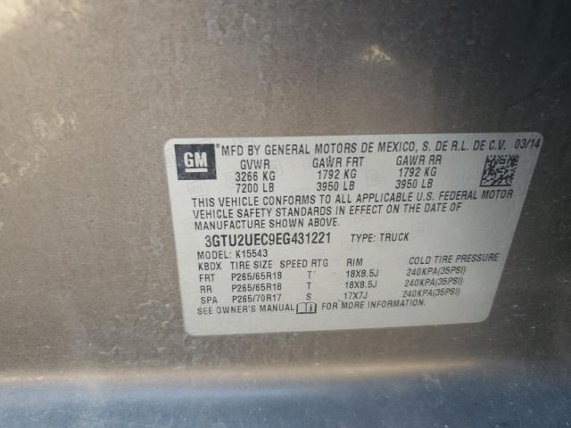 3GTU2UEC9EG431221 | 2014 GMC SIERRA K15