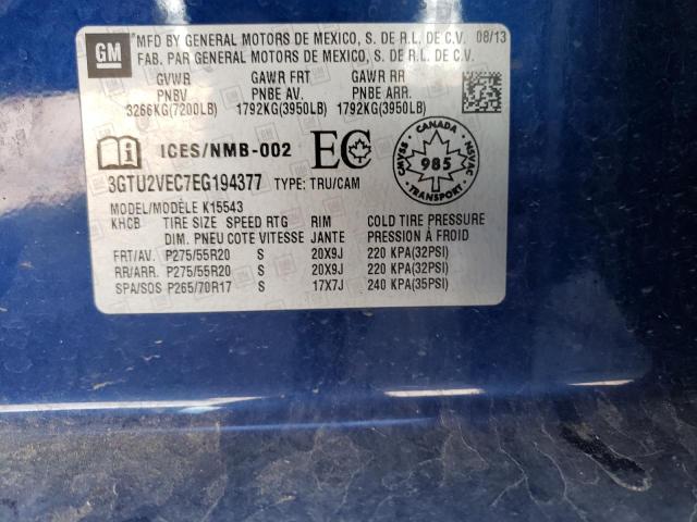 3GTU2VEC7EG194377 GMC Sierra K1500 Slt
