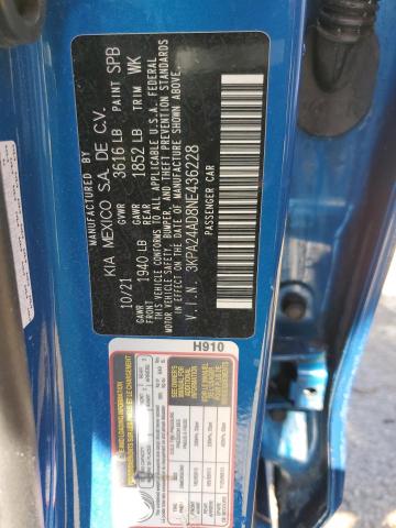 3KPA24AD8NE436228 KIA RIO LX