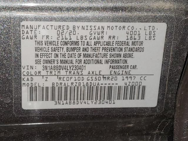 3N1AB8DV4LY230401 Nissan SENTRA SR