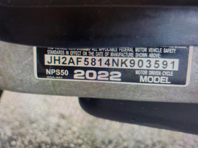 2022 HONDA NPS50 - JH2AF5814NK903591