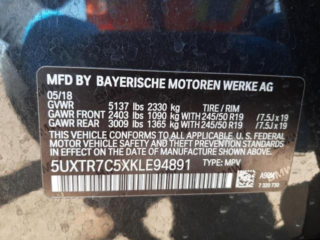 2019 BMW X3 SDRIVE3 - 5UXTR7C5XKLE94891