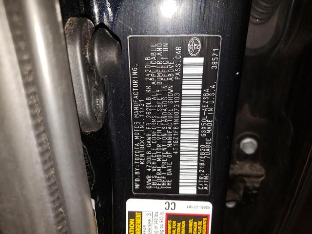 2022 TOYOTA AVALON TOU 4T1GZ1FB1NU073103