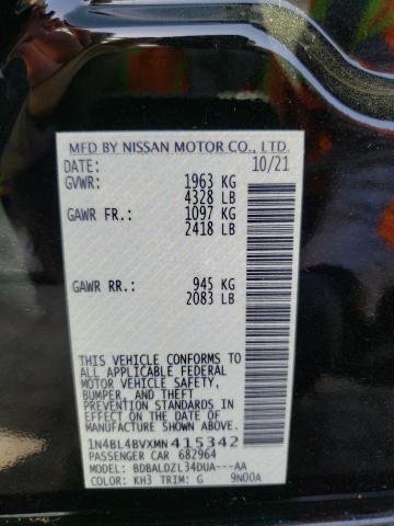1N4BL4BVXMN415342 Nissan ALTIMA S