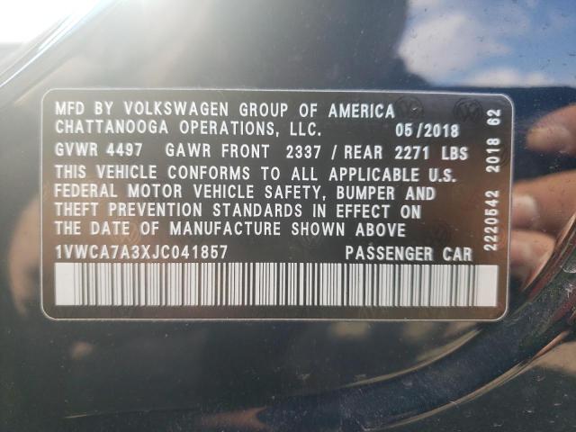 2018 VOLKSWAGEN PASSAT SEL - 1VWCA7A3XJC041857