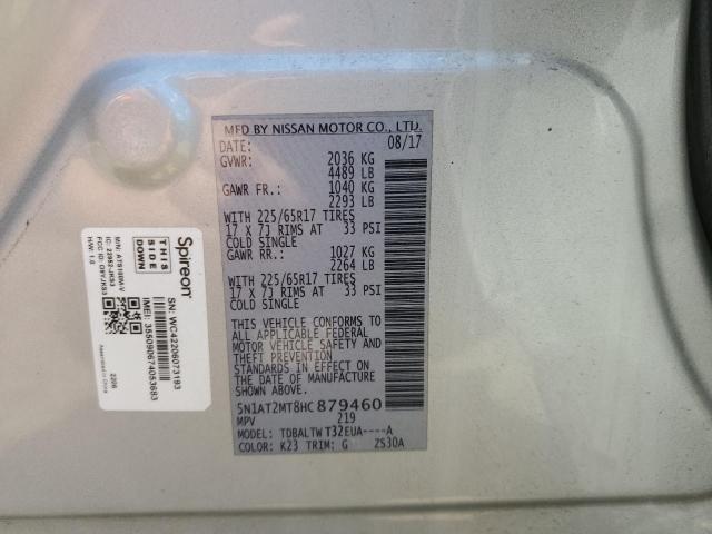 5N1AT2MT8HC879460 Nissan ROGUE S