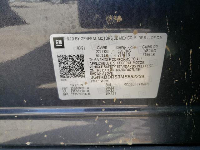 2021 CHEVROLET BLAZER 3LT - 3GNKBDRS3MS552239