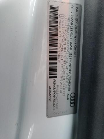 2017 AUDI R8 5.2 PLU - WUAKBAFXXH7904201