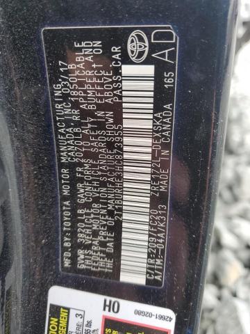 2017 TOYOTA COROLLA L - 2T1BURHE3HC873955
