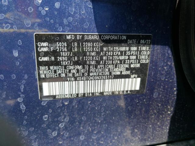 4S4BTGND9N3265117 Subaru Outback Limited Xt