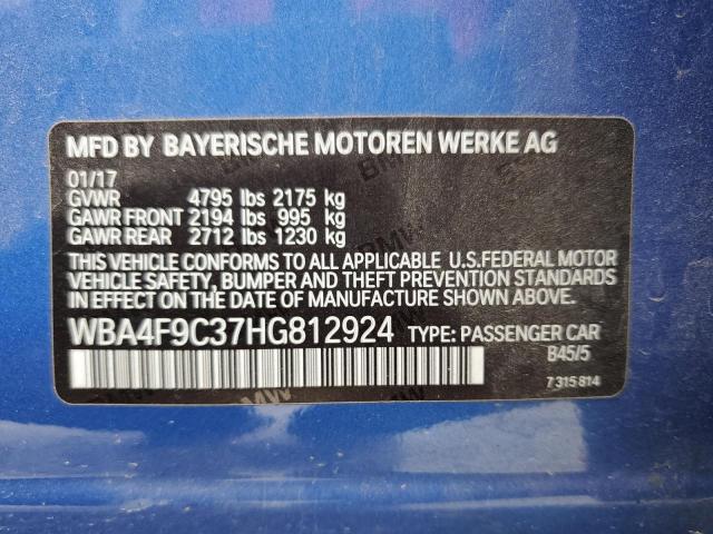 2017 BMW 430XI GRAN - WBA4F9C37HG812924